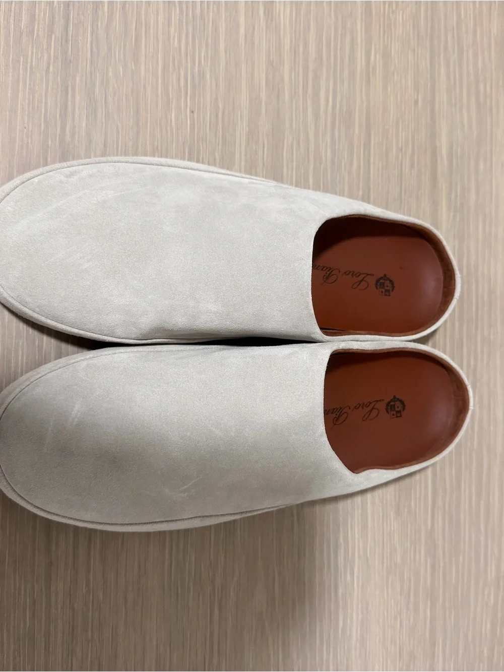 Loro Piana Men’s Beige Suede Slip-On Mules Shoes Size 41 Brand New ( No Box )